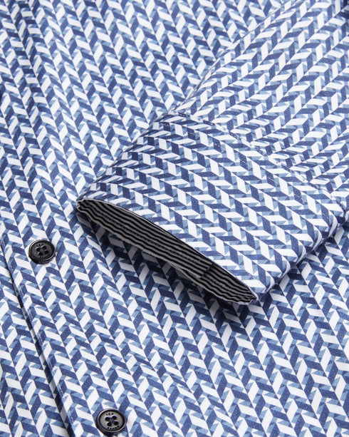 LACEBY-Shirts-LS Geo Printed Shirt- Ted Baker Romania